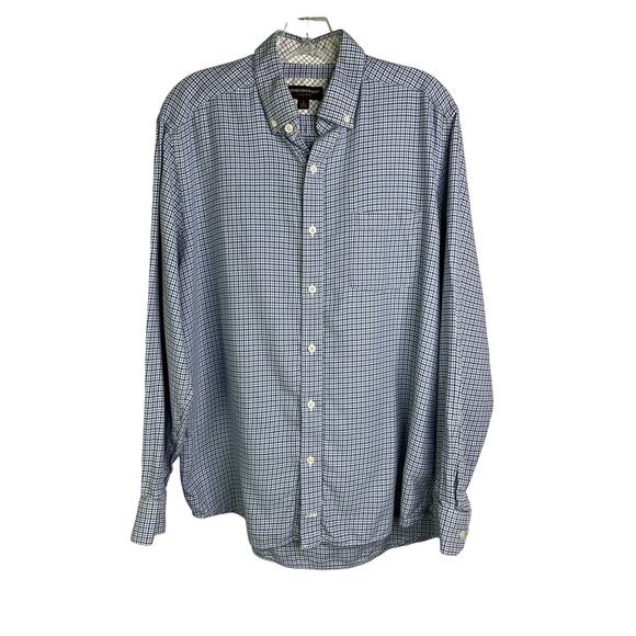 Johnston & Murphy Flannel Shirt Mens Large Multi-color Houndstooth Classic Prep - Picture 1 of 8